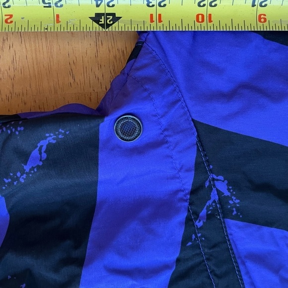 Obermeyer Purple Black Striped Popover Ski Pullover Coat with Pockets, Size S - Picture 14 of 14